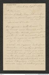 Nachlass Franz Steindachner, Brief von Gab. Trères an Franz Steindachner (29.09.1881), Inv.Nr. 549.01, Seite 1